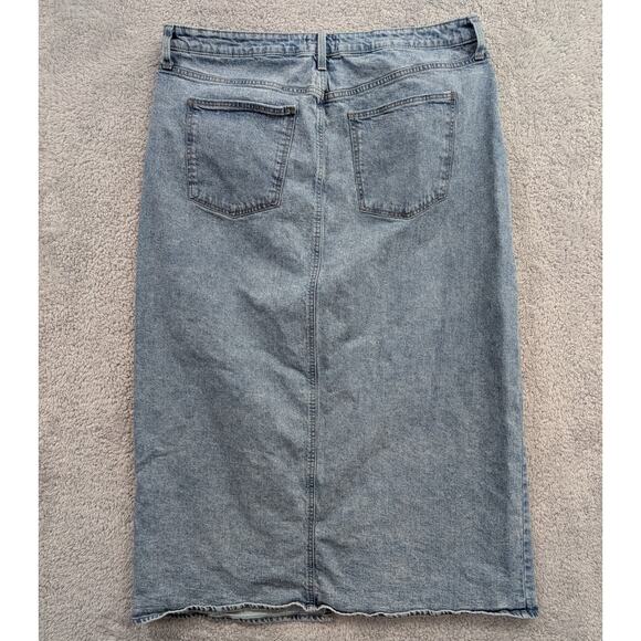 Universal Thread Women's High-Rise Front Slit Denim Maxi Skirt Size 20 - Picture 10 of 11